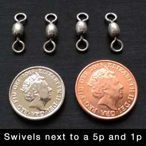 Sea fishing swivels.