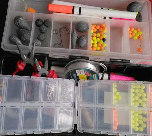 Sea fishing tackle box.