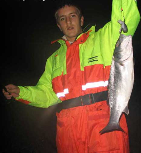 Bass caught on shoreline.